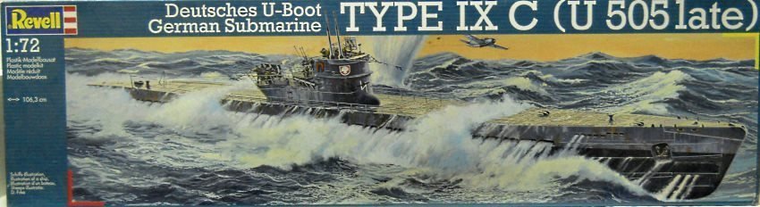 Revell 1/72 German Submarine U-boat Type IXC U505 Late, 05114 plastic model kit